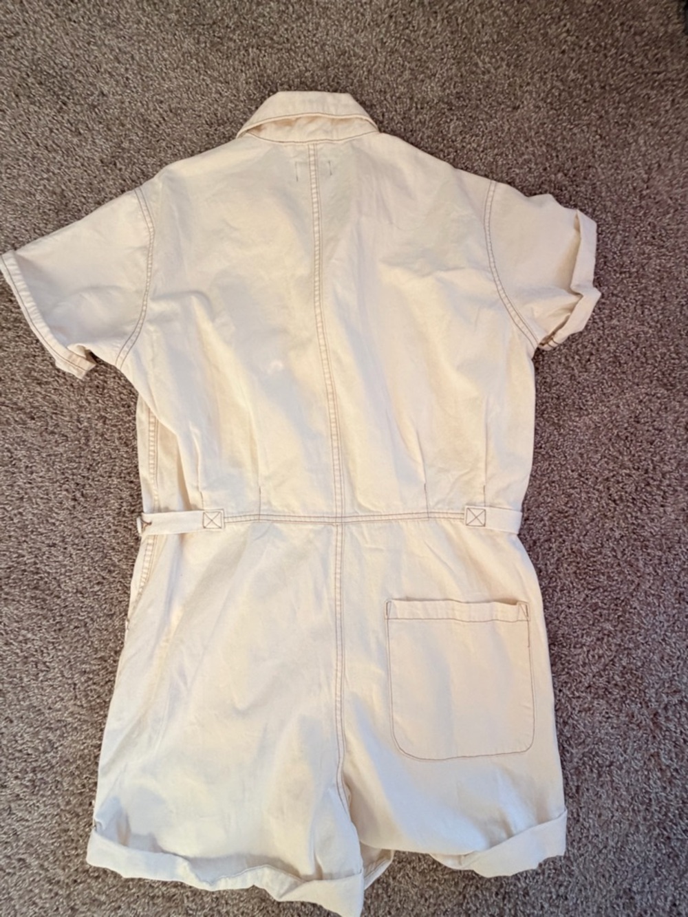 NWT Pistola Parker Cuffed Romper women's size large in Ecru - Picture 15 of 16